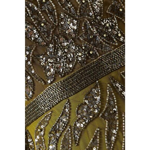 NWT Mac Duggal 5124 Women's Olive Green Beaded Long Sleeve Evening Gown Size 20 - Picture 7 of 16